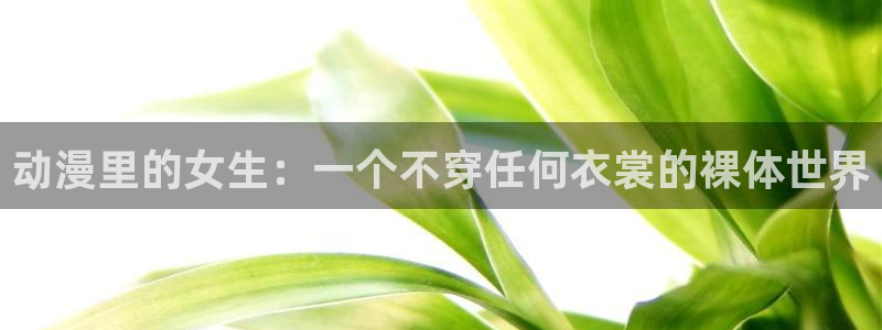 囧次元下载官方正版最新版：动漫里的女生：一个不穿任何衣裳的裸体世界